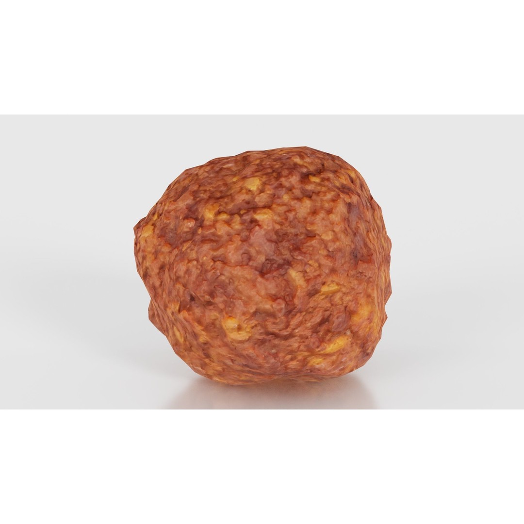 Meatball Curry Fondue 3D Model – Low Poly Game Asset, FBX, Blender