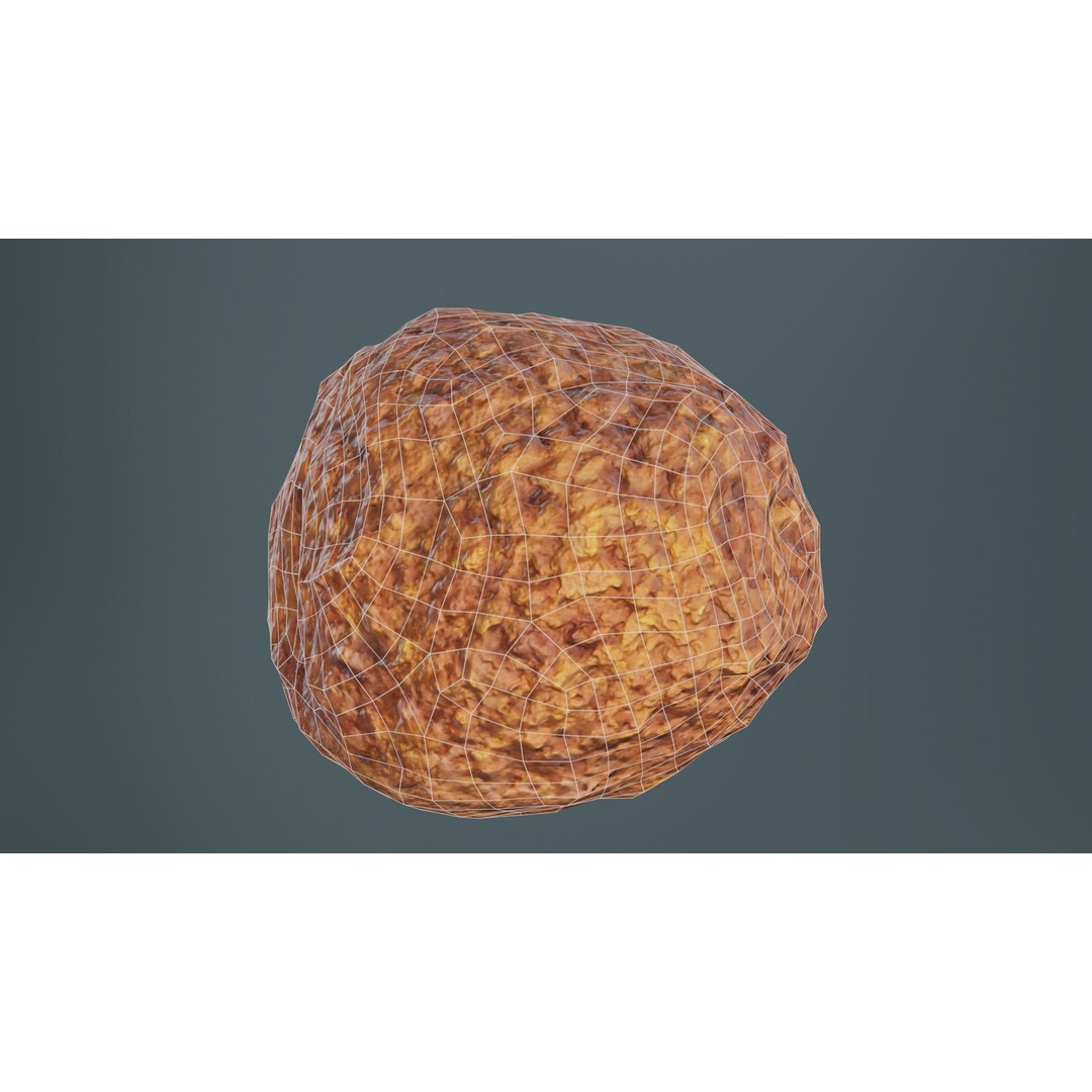 Meatball Curry Fondue 3D Model – Low Poly Game Asset, FBX, Blender - View 12