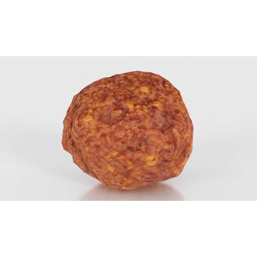 Meatball Curry Fondue 3D Model – Low Poly Game Asset, FBX, Blender - View 17