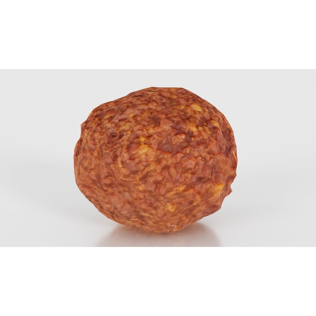 Meatball Curry Fondue 3D Model – Low Poly Game Asset, FBX, Blender - View 18