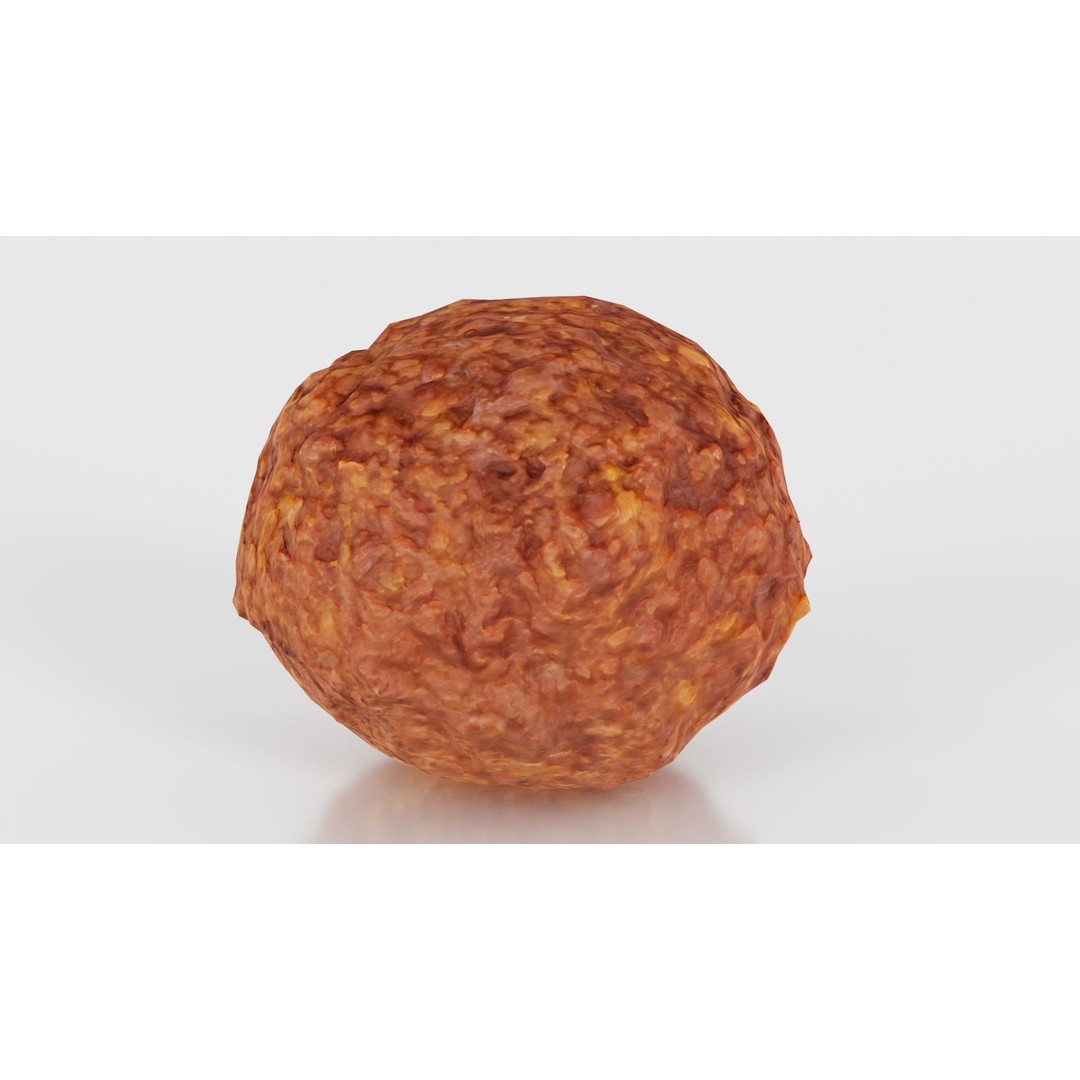 Meatball Curry Fondue 3D Model – Low Poly Game Asset, FBX, Blender - View 19