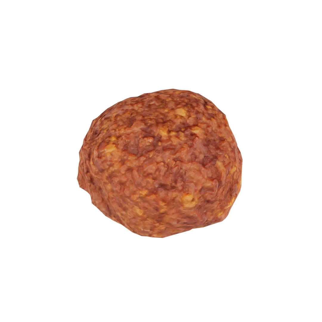 Meatball Curry Fondue 3D Model – Low Poly Game Asset, FBX, Blender - View 2