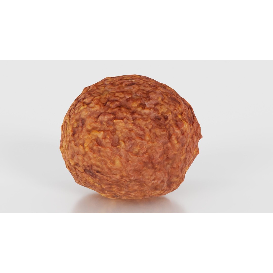 Meatball Curry Fondue 3D Model – Low Poly Game Asset, FBX, Blender - View 20