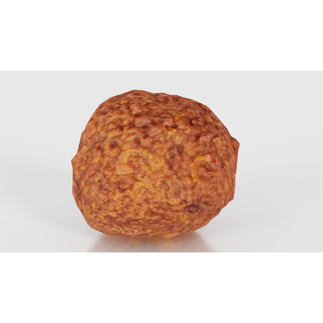 Meatball Curry Fondue 3D Model – Low Poly Game Asset, FBX, Blender - View 22