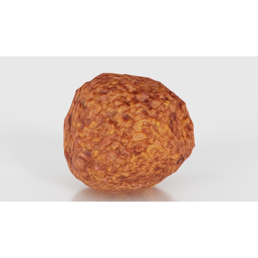 Meatball Curry Fondue 3D Model – Low Poly Game Asset, FBX, Blender - View 23