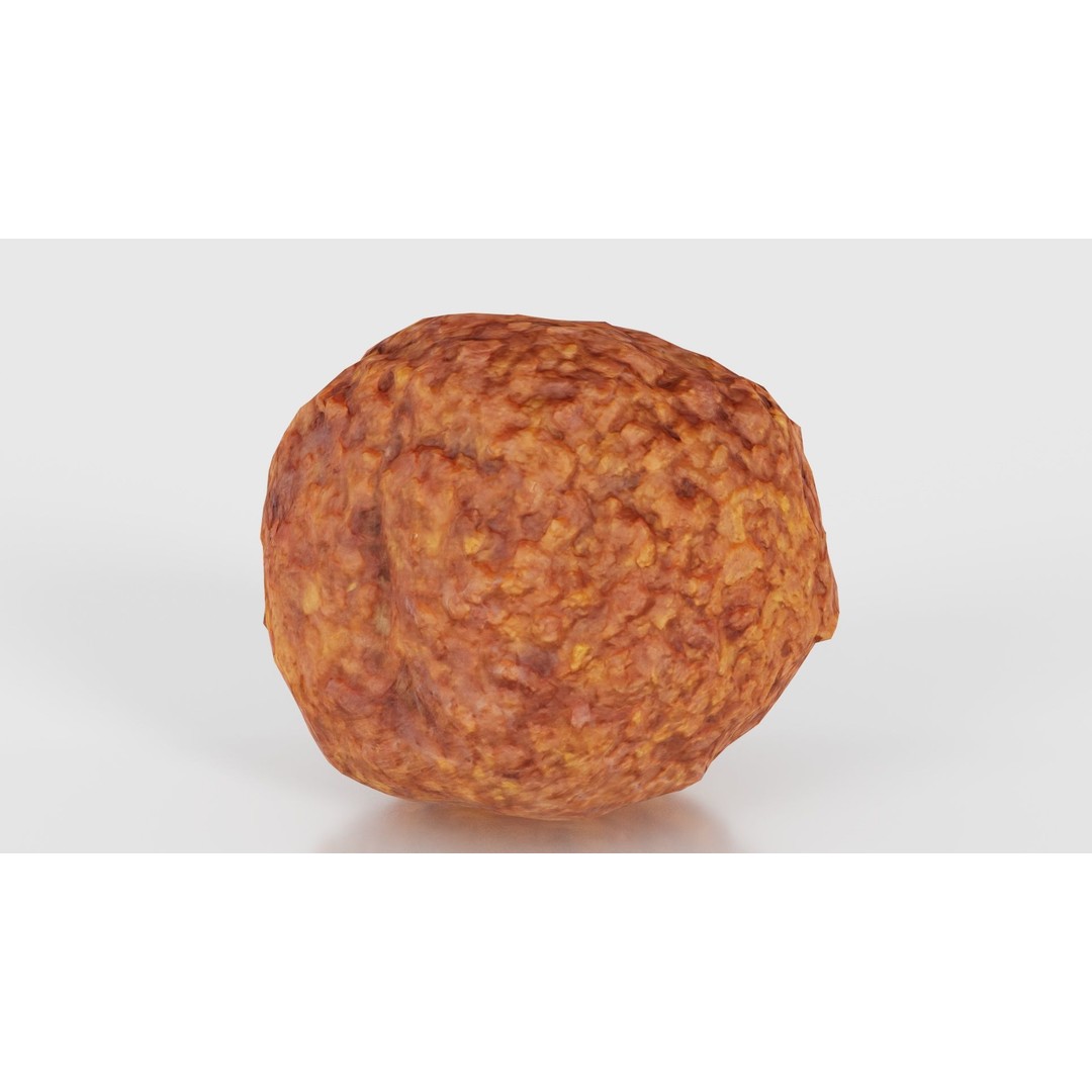 Meatball Curry Fondue 3D Model – Low Poly Game Asset, FBX, Blender - View 24