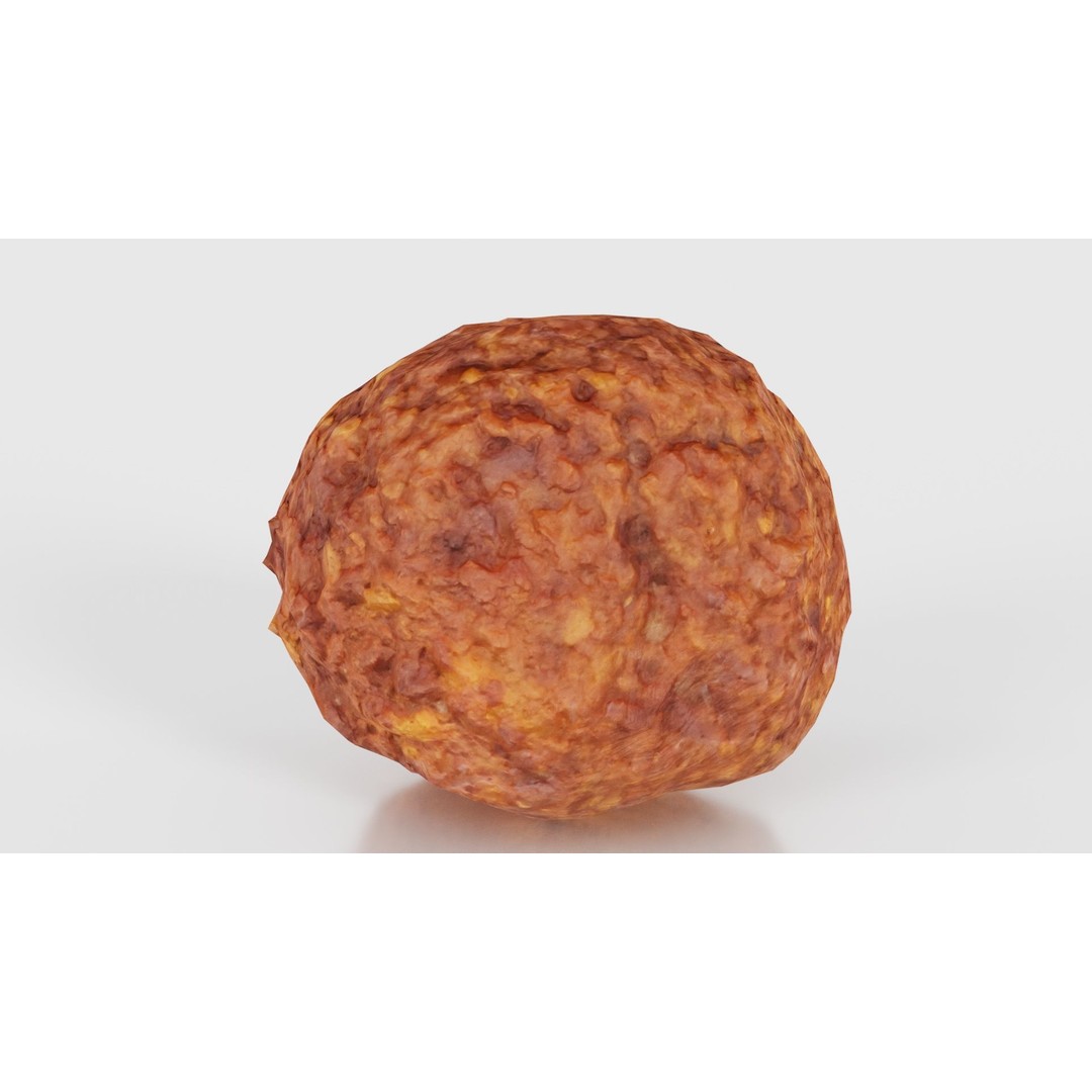 Meatball Curry Fondue 3D Model – Low Poly Game Asset, FBX, Blender - View 26