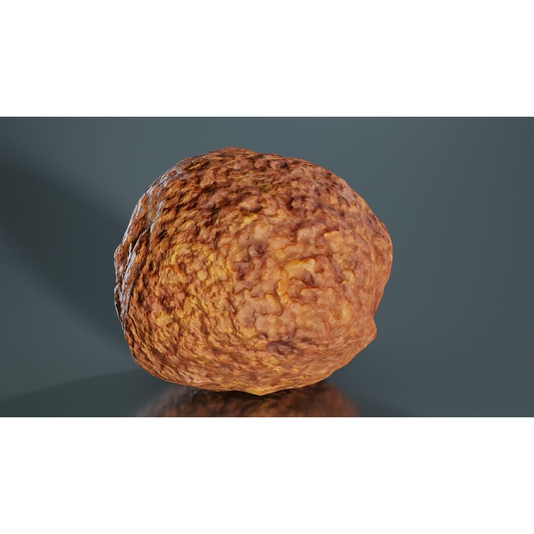 Meatball Curry Fondue 3D Model – Low Poly Game Asset, FBX, Blender - View 4