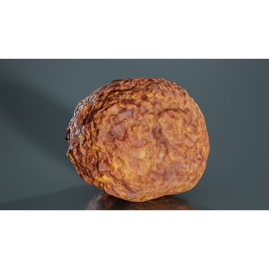 Meatball Curry Fondue 3D Model – Low Poly Game Asset, FBX, Blender - View 7
