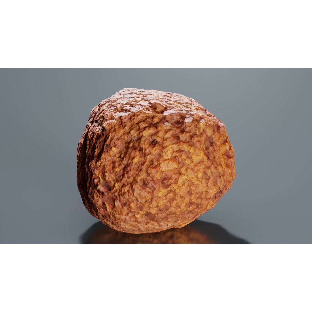 Meatball Curry Fondue 3D Model – Low Poly Game Asset, FBX, Blender - View 9