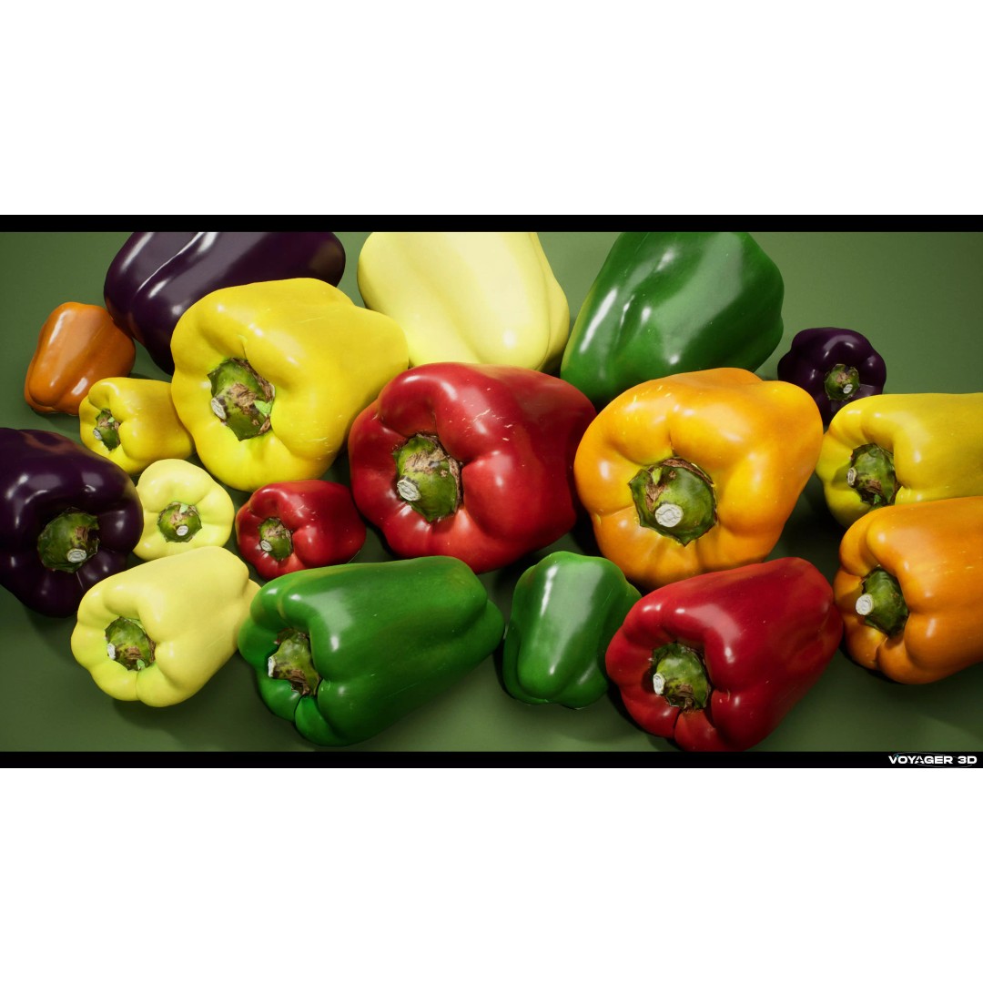 Photogrammetric Vegetable Pack 3D Model – Low Poly PBR Asset, FBX - View 7
