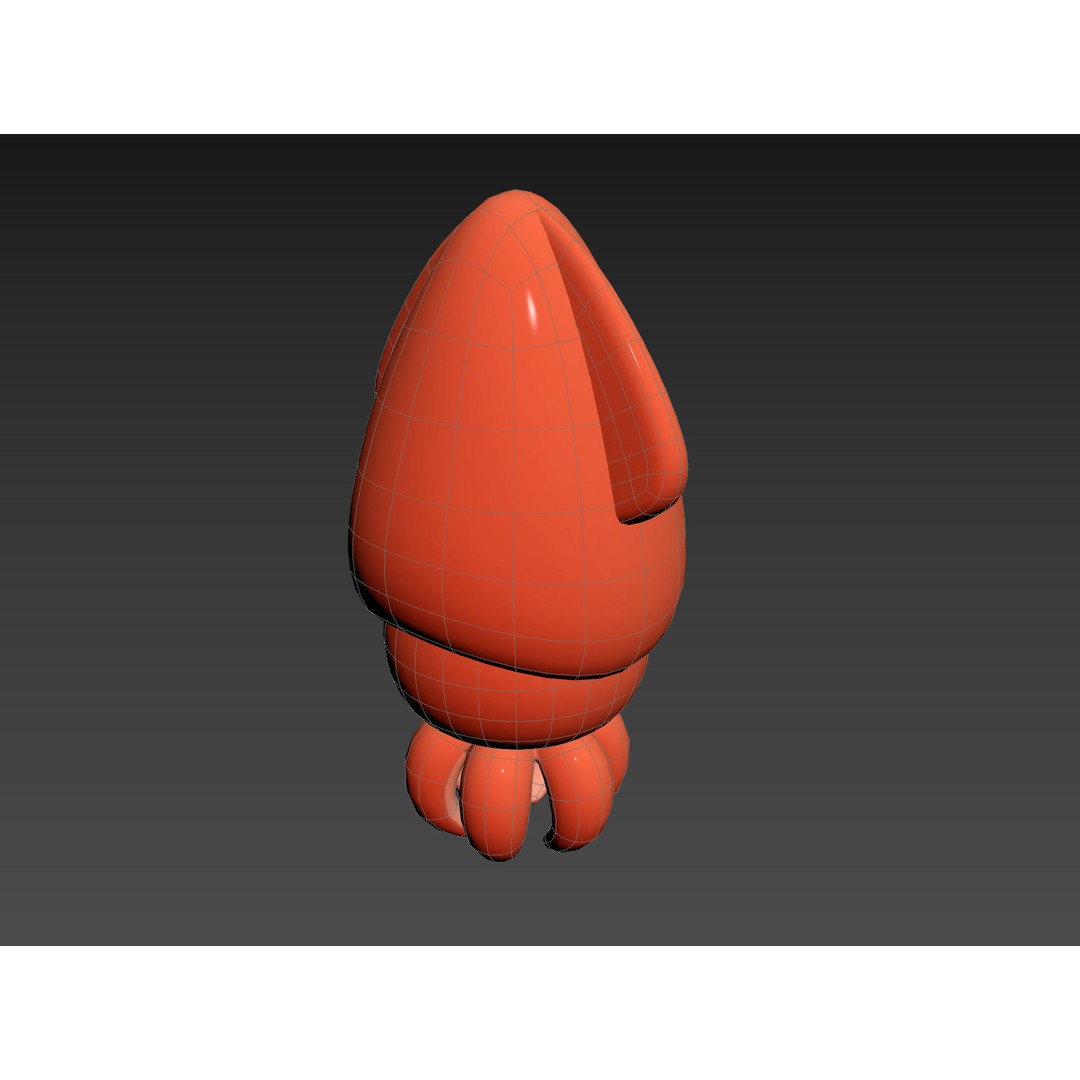 Squid 3D Model – Cute Character with PBR Textures, FBX & OBJ - View 19