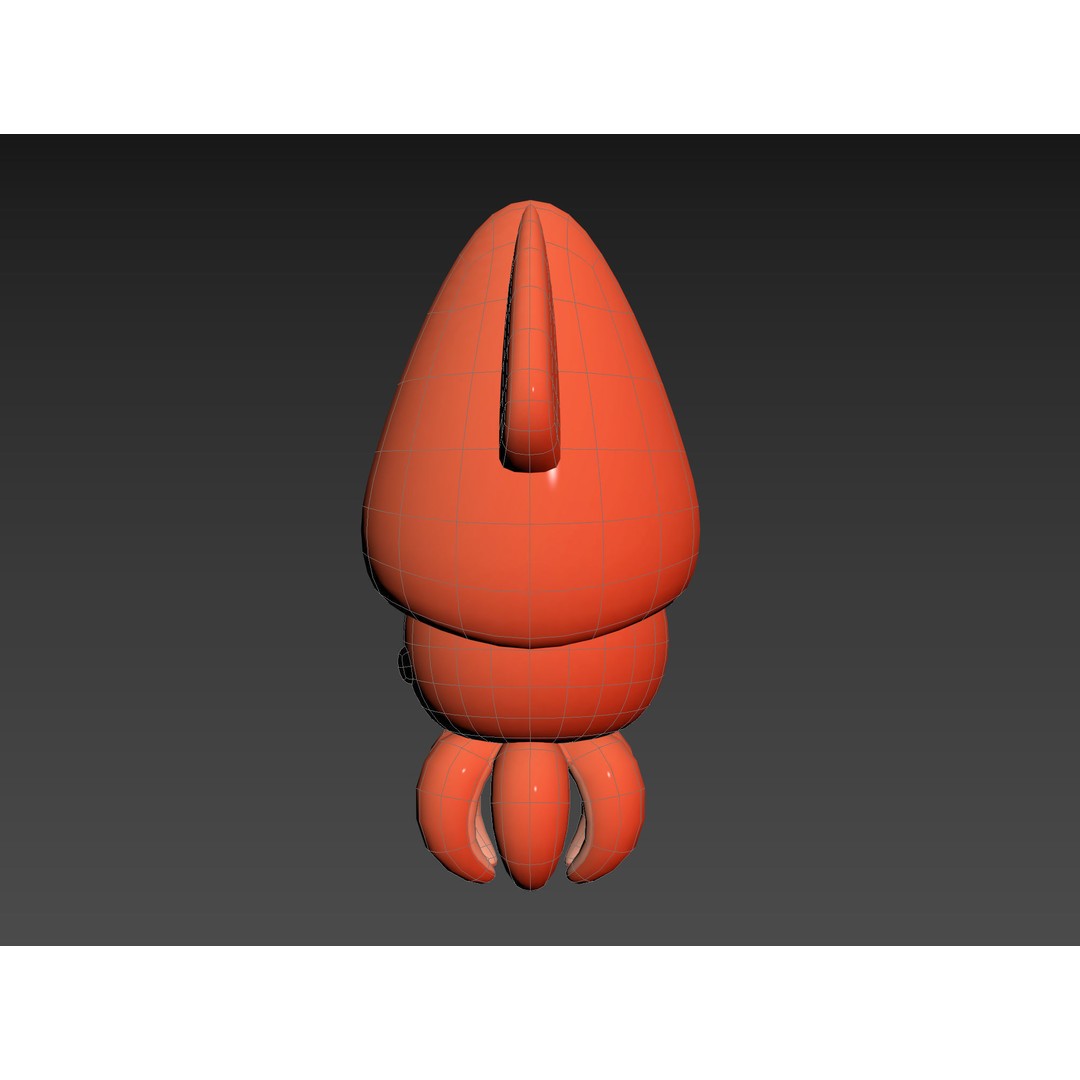 Squid 3D Model – Cute Character with PBR Textures, FBX & OBJ - View 23