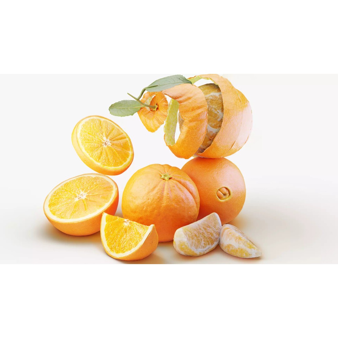 Realistic Orange 3D Model – Animated, PBR Textured, Blender, FBX - View 10