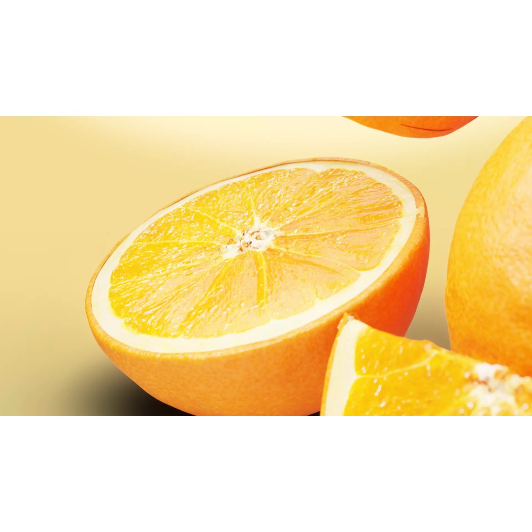 Realistic Orange 3D Model – Animated, PBR Textured, Blender, FBX - View 13