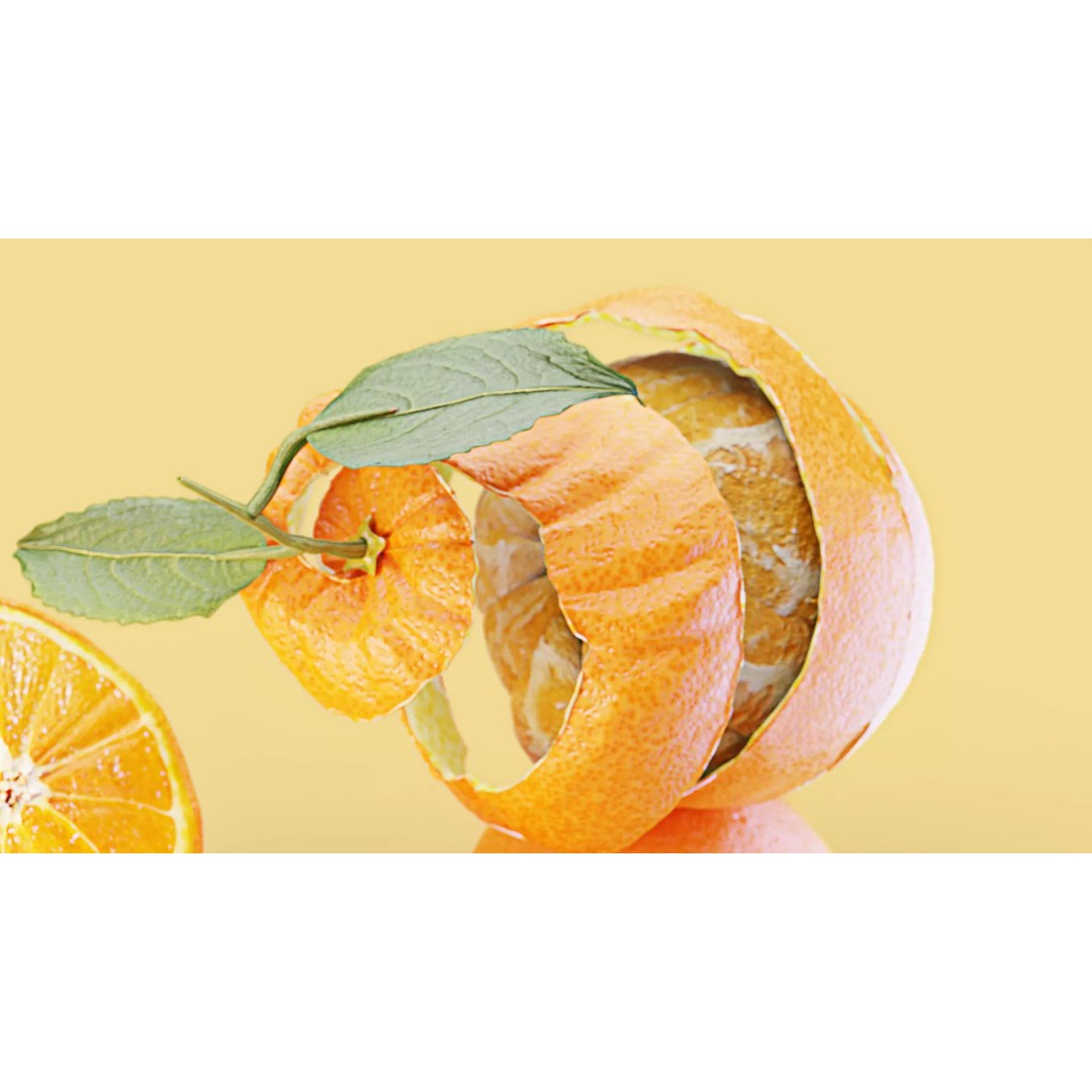 Realistic Orange 3D Model – Animated, PBR Textured, Blender, FBX - View 17