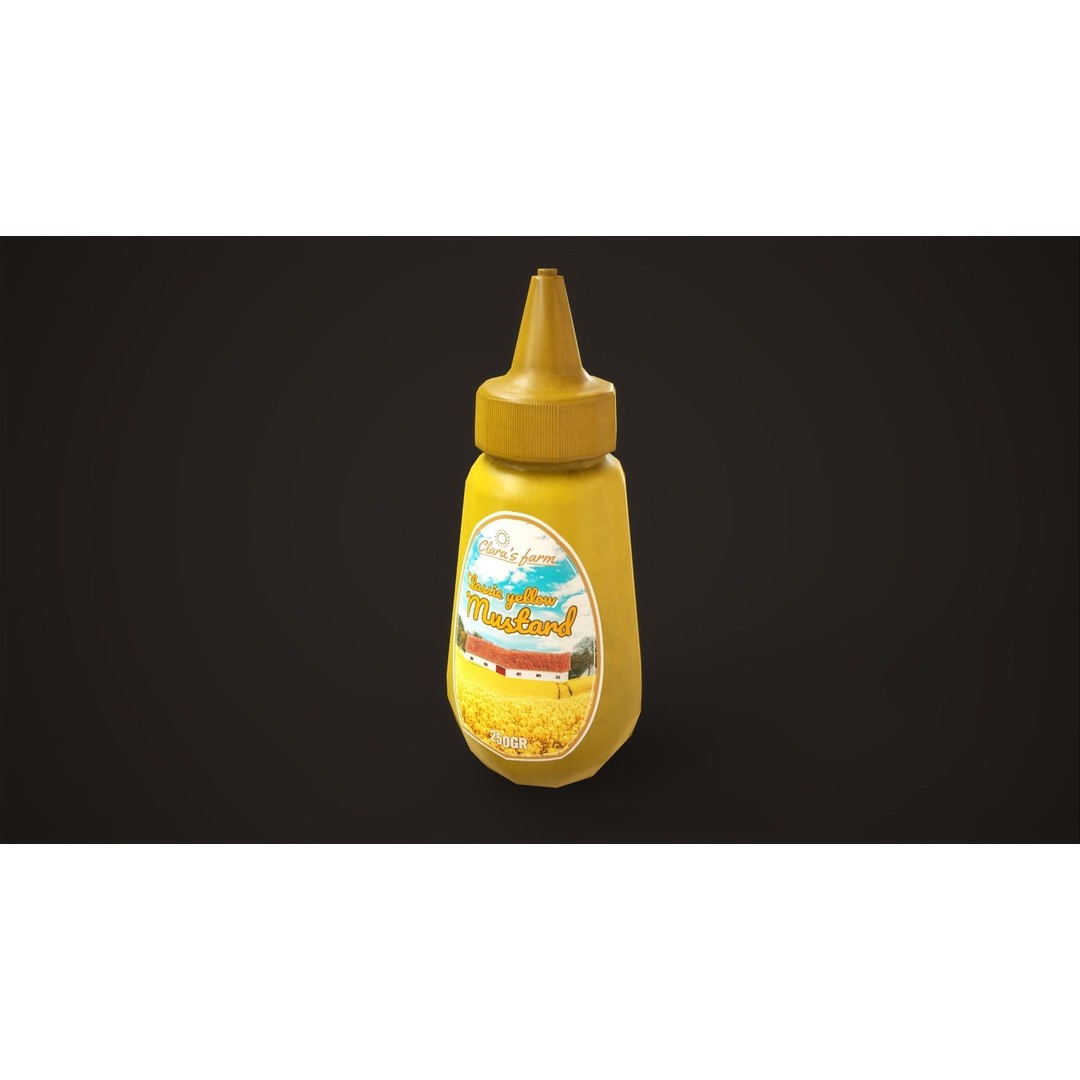 Grocery Set 3D Model – Low Poly Kitchen Essentials, FBX, OBJ - View 6