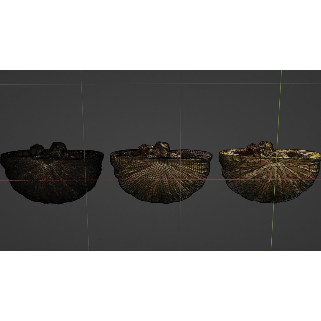Realistic Pumpkin 3D Model – Low Poly PBR Vegetable, FBX, OBJ, Blender - View 17