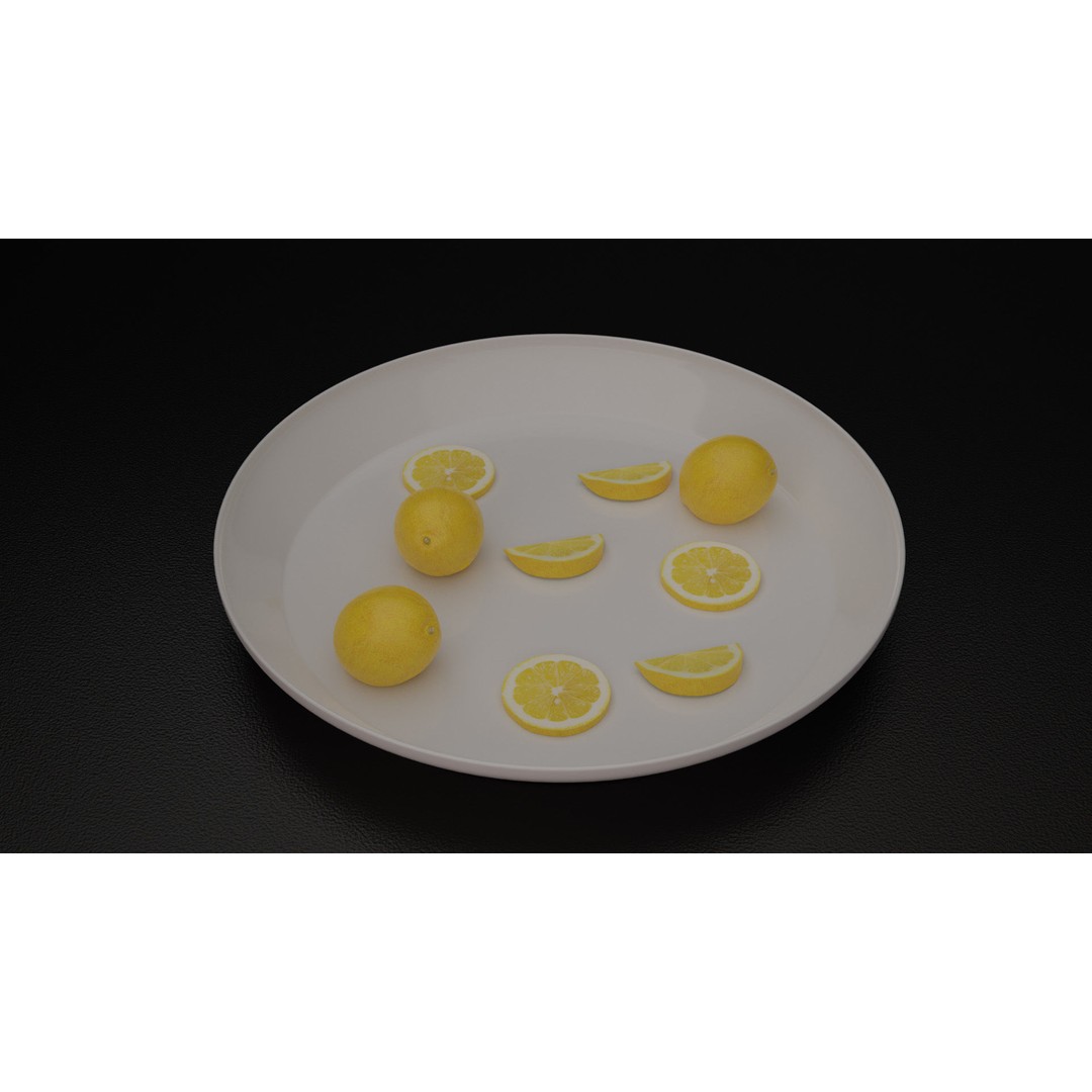 Lemon 3D Model – Photorealistic Low-Poly Game Asset, FBX - View 3