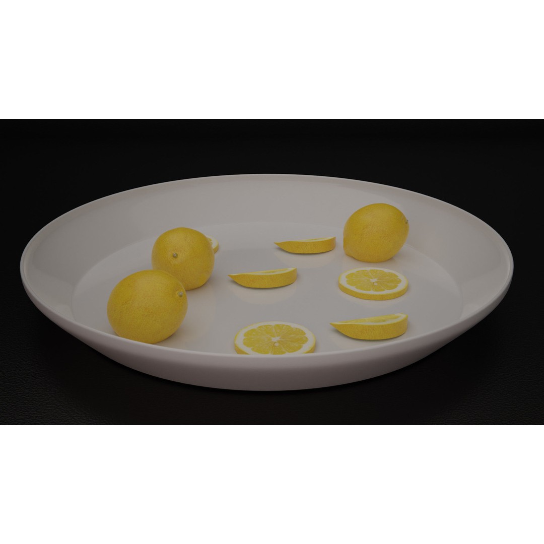 Lemon 3D Model – Photorealistic Low-Poly Game Asset, FBX - View 4