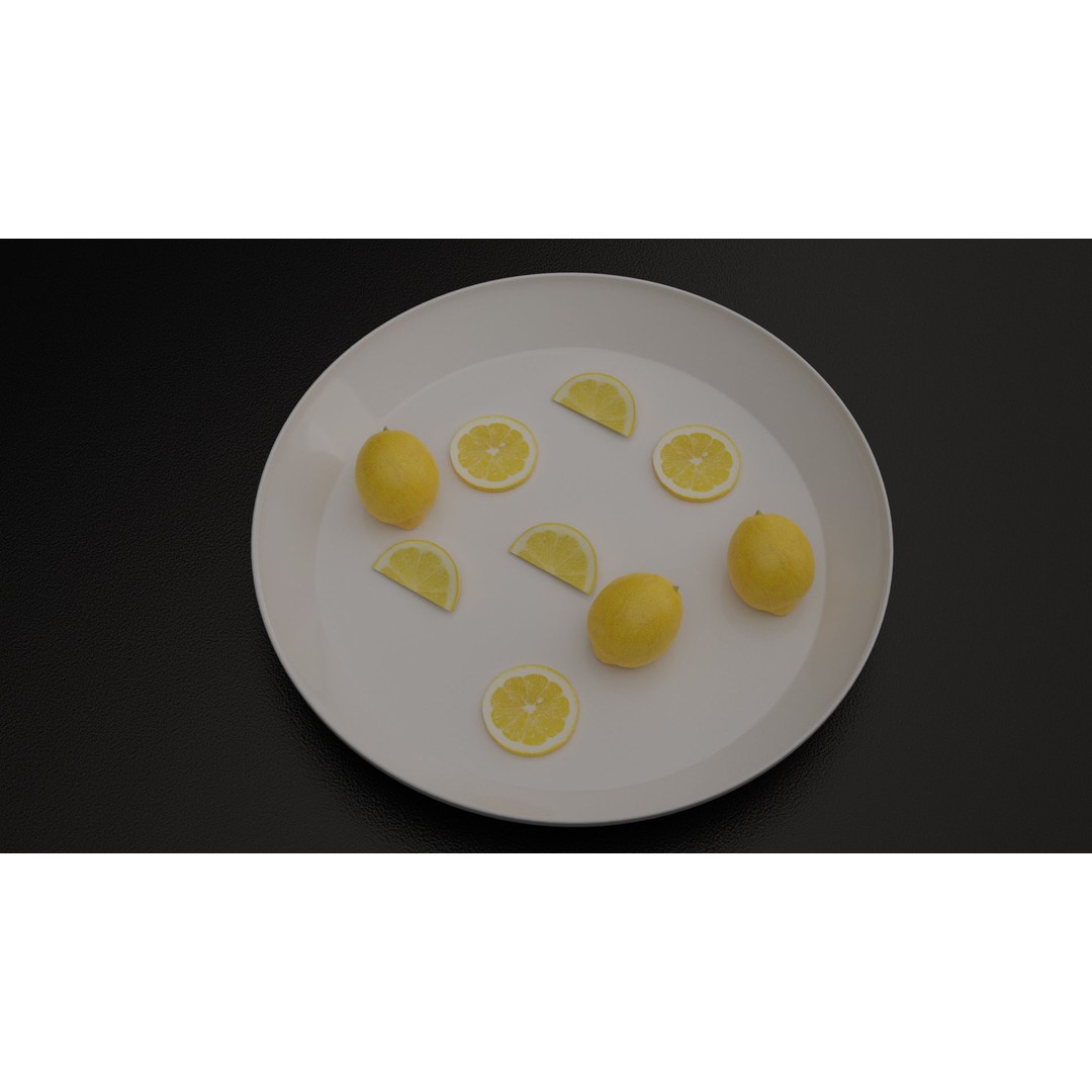 Lemon 3D Model – Photorealistic Low-Poly Game Asset, FBX - View 5