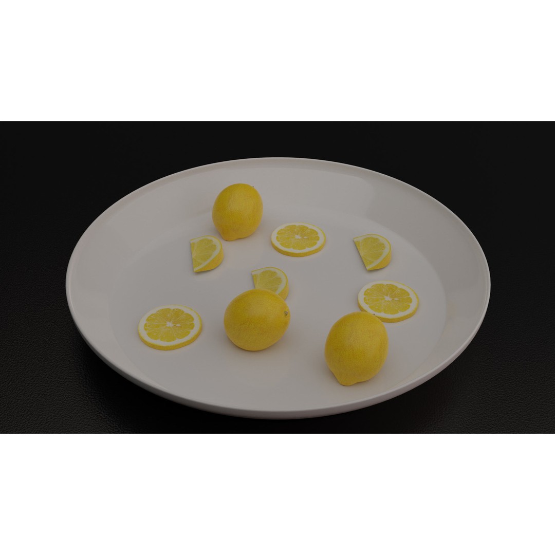 Lemon 3D Model – Photorealistic Low-Poly Game Asset, FBX - View 6