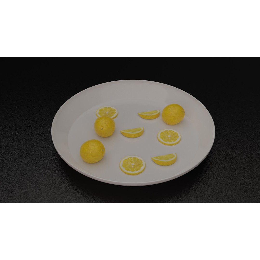 Lemon 3D Model – Photorealistic Low-Poly Game Asset, FBX - View 7