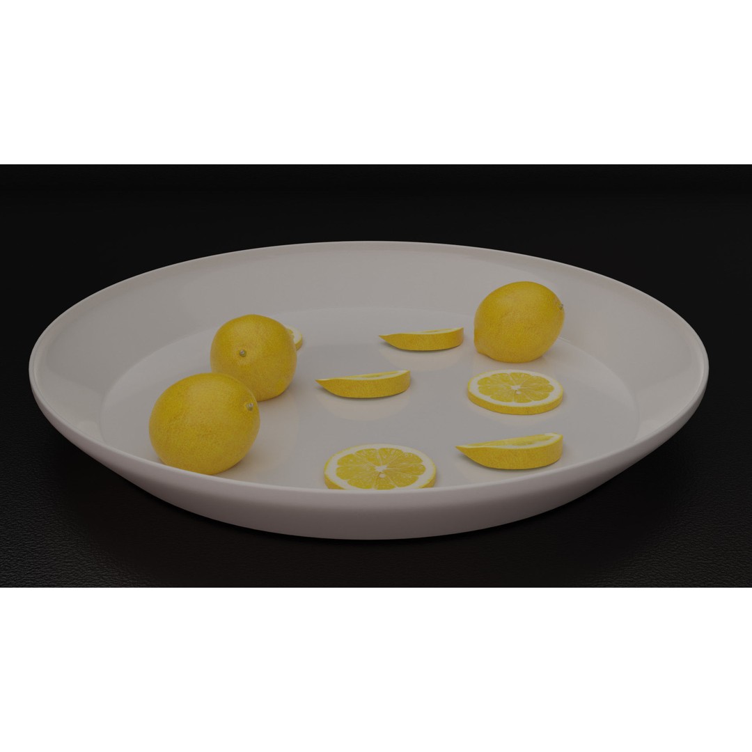 Lemon 3D Model – Photorealistic Low-Poly Game Asset, FBX - View 8