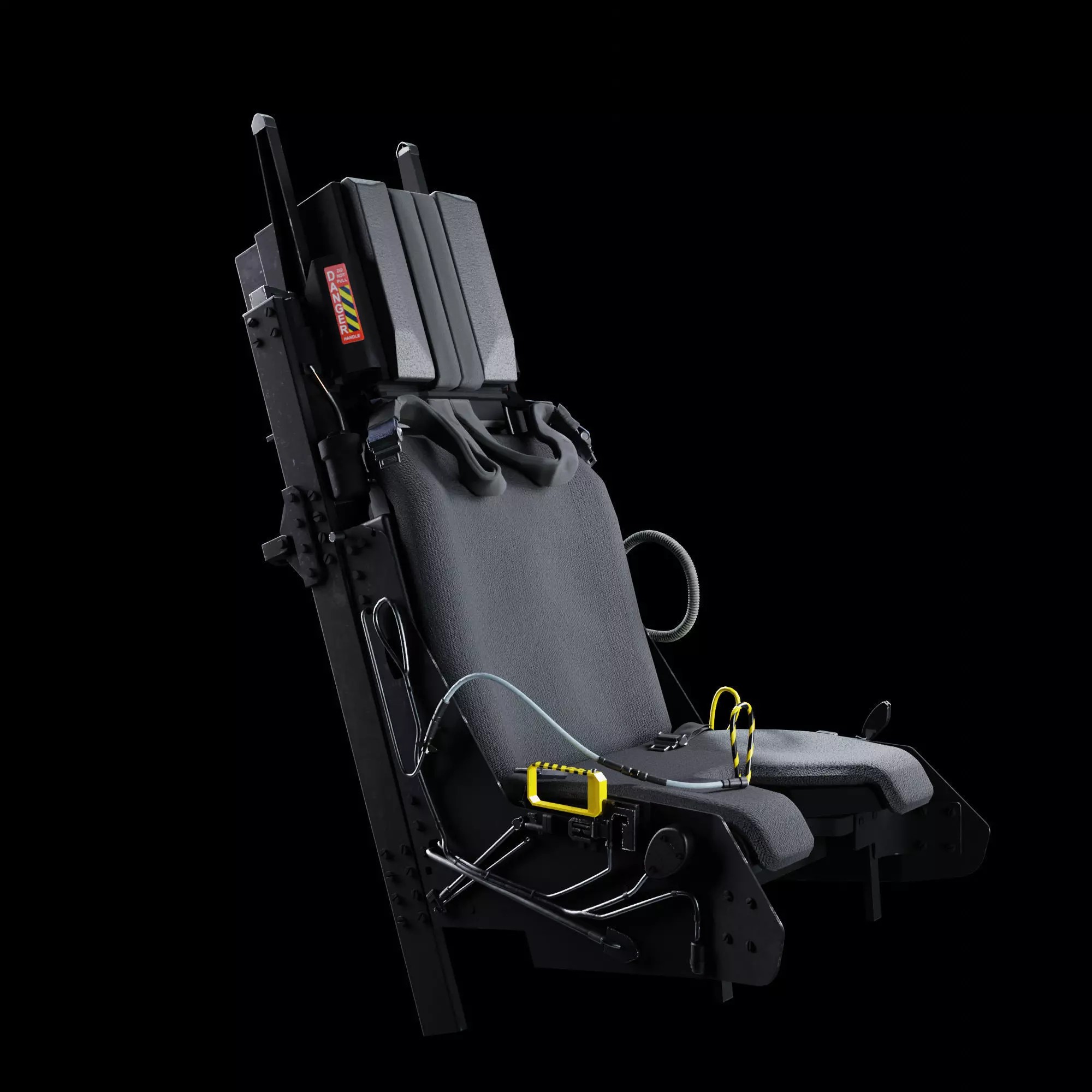 MK16 Ejection Seat - Low-Poly Game-Ready 3D Model - View 2