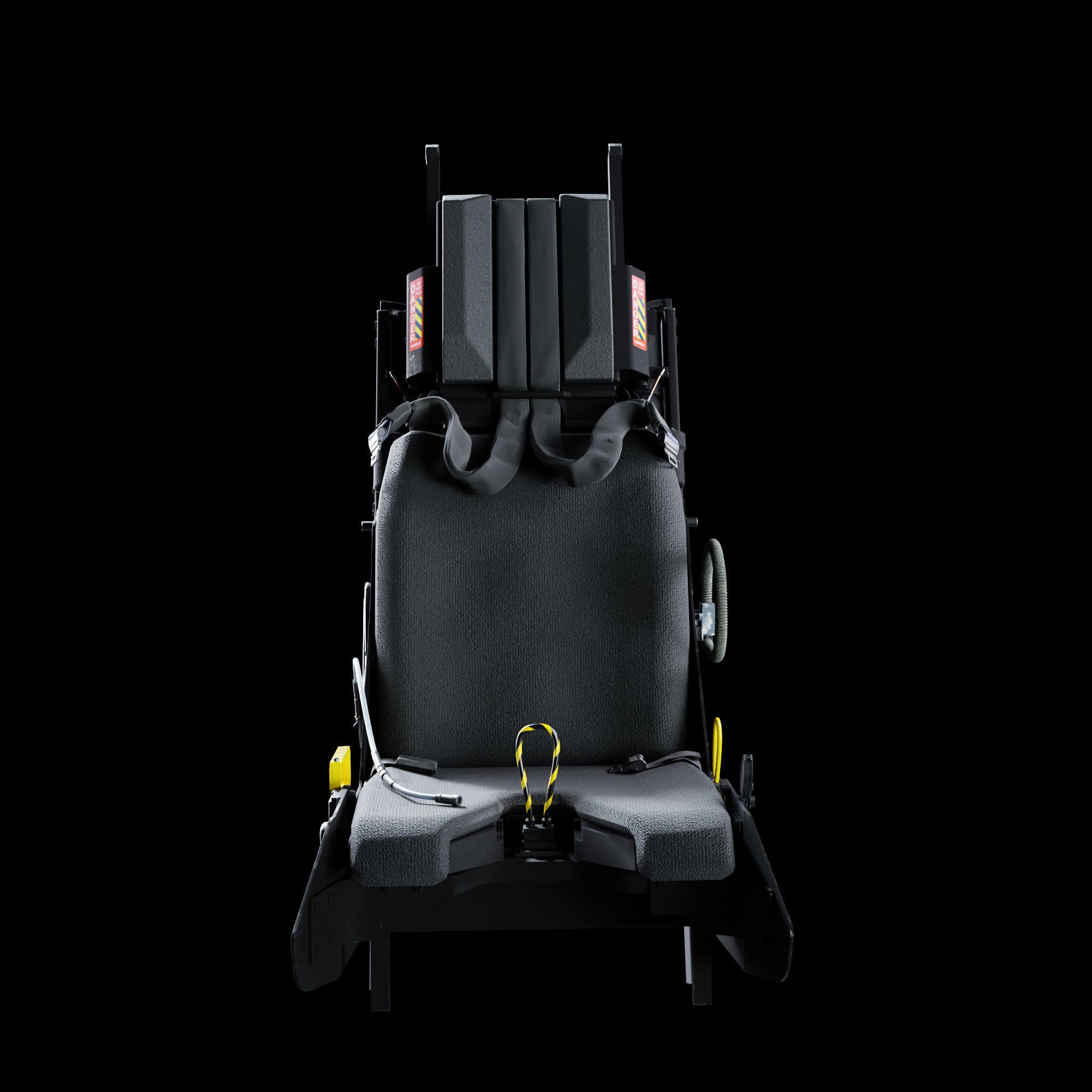 MK16 Ejection Seat - Low-Poly Game-Ready 3D Model - View 3