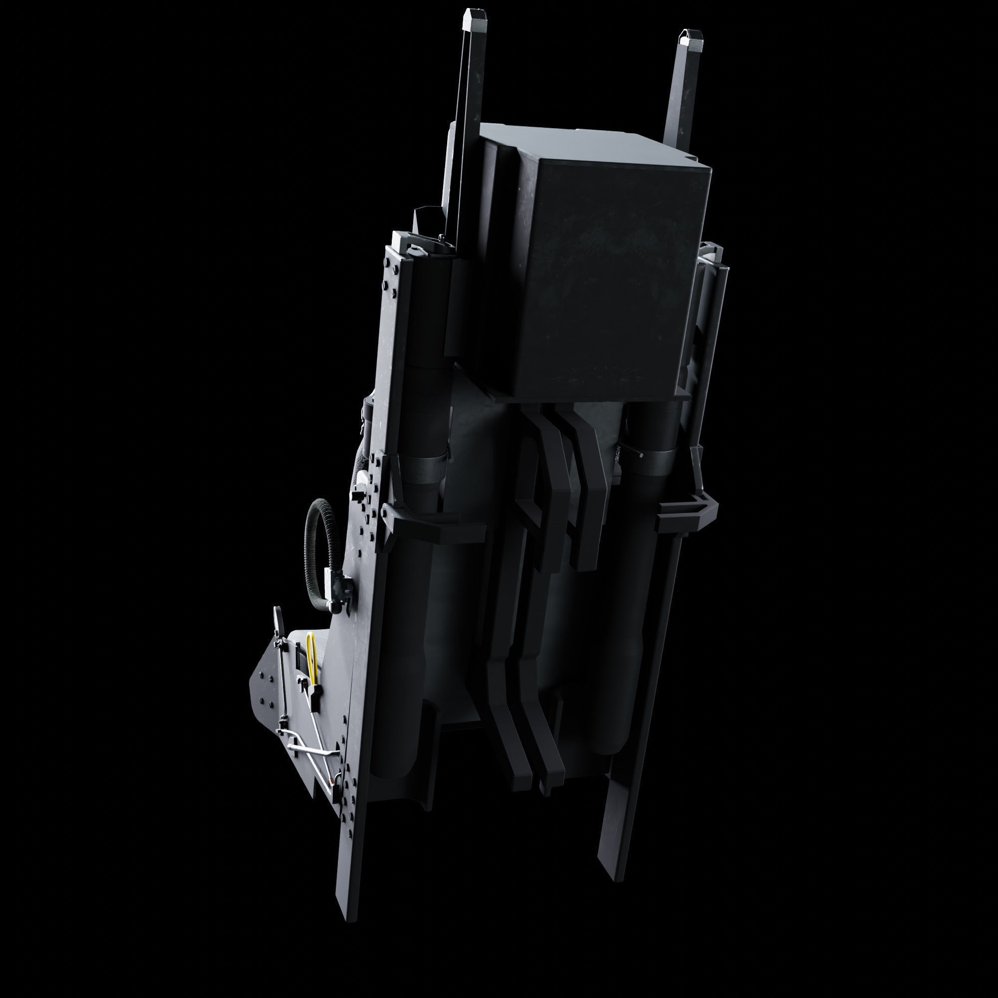 MK16 Ejection Seat - Low-Poly Game-Ready 3D Model - View 5