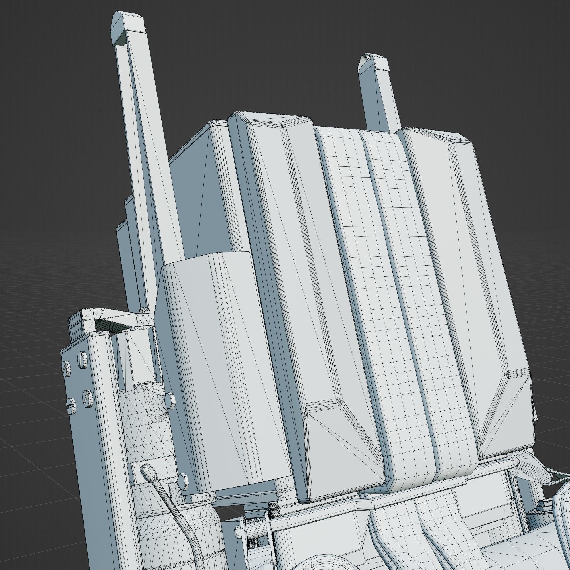 MK16 Ejection Seat - Low-Poly Game-Ready 3D Model - View 6