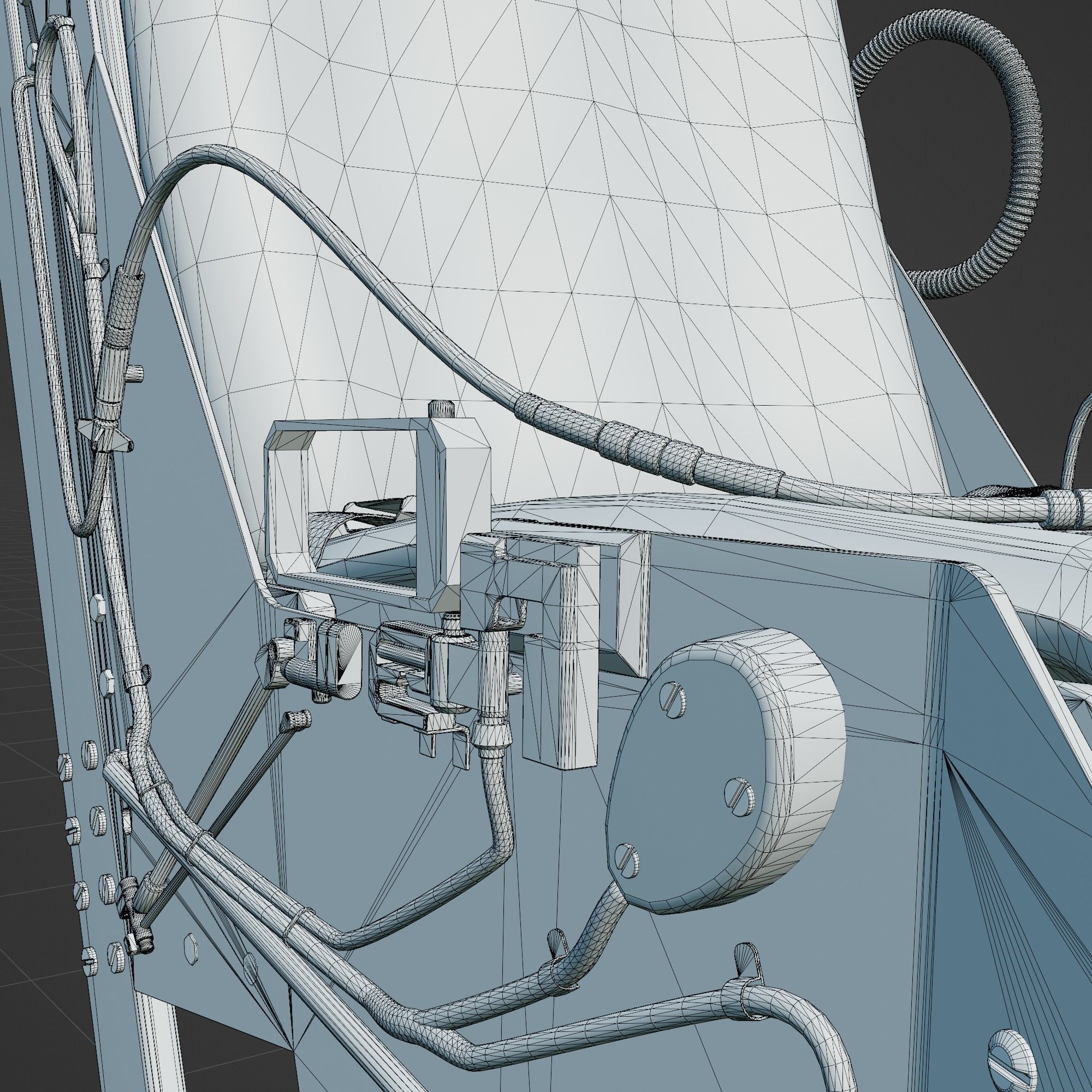 MK16 Ejection Seat - Low-Poly Game-Ready 3D Model - View 8