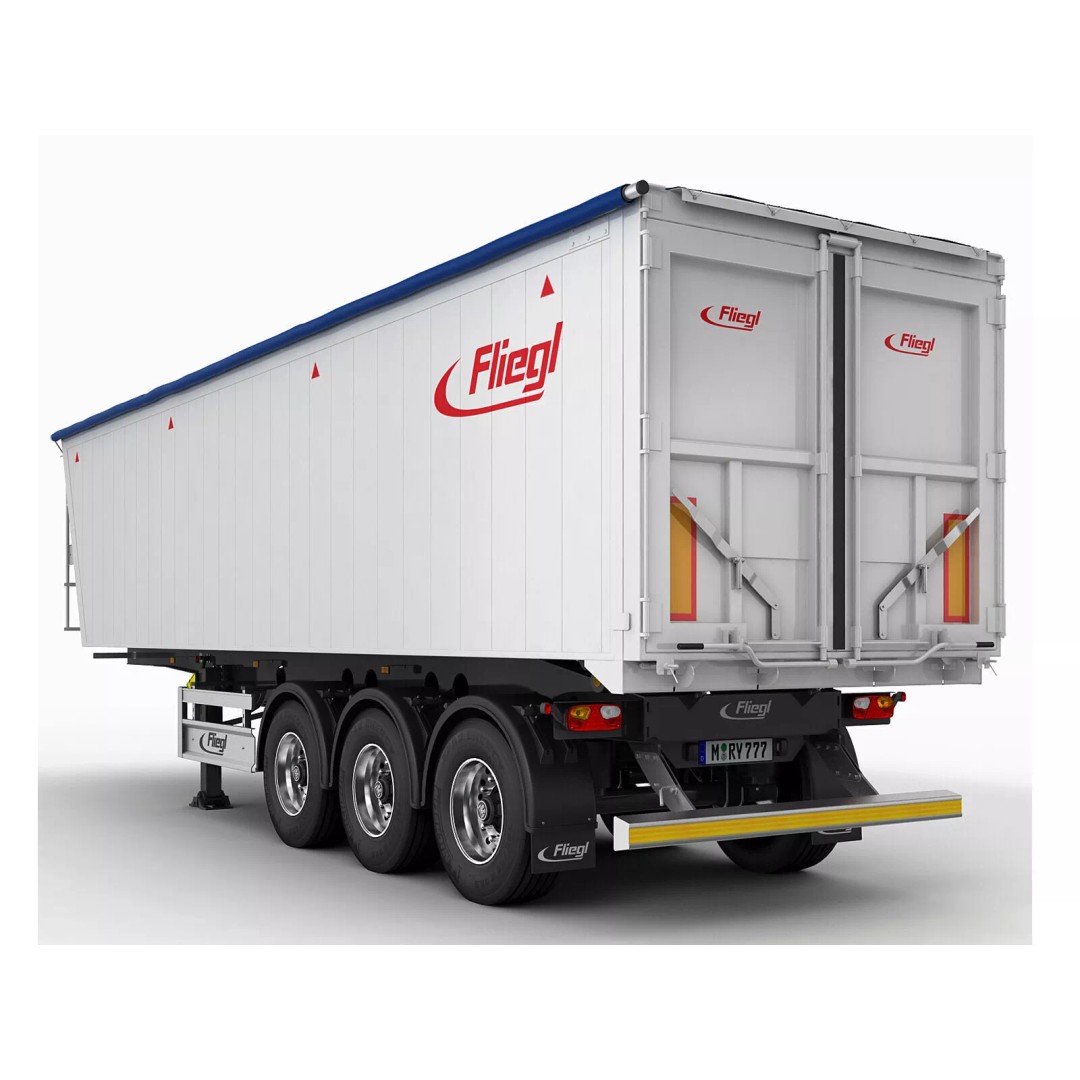 Trailer Grain-Carrier 3D Model – High Poly Vehicle Asset, FBX, OBJ - View 2