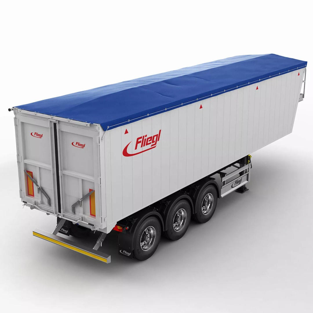 Trailer Grain-Carrier 3D Model – High Poly Vehicle Asset, FBX, OBJ - View 5