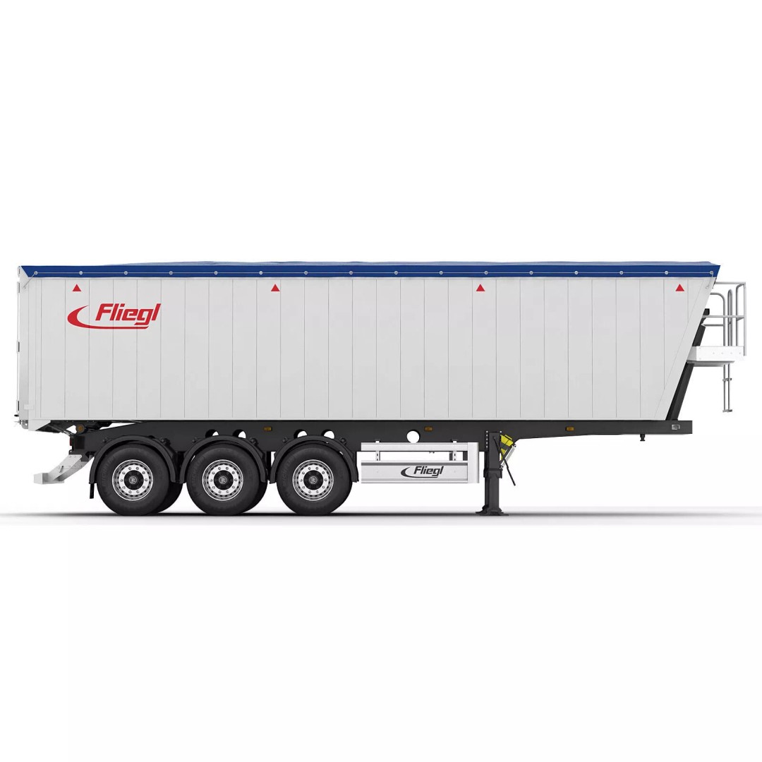 Trailer Grain-Carrier 3D Model – High Poly Vehicle Asset, FBX, OBJ - View 6