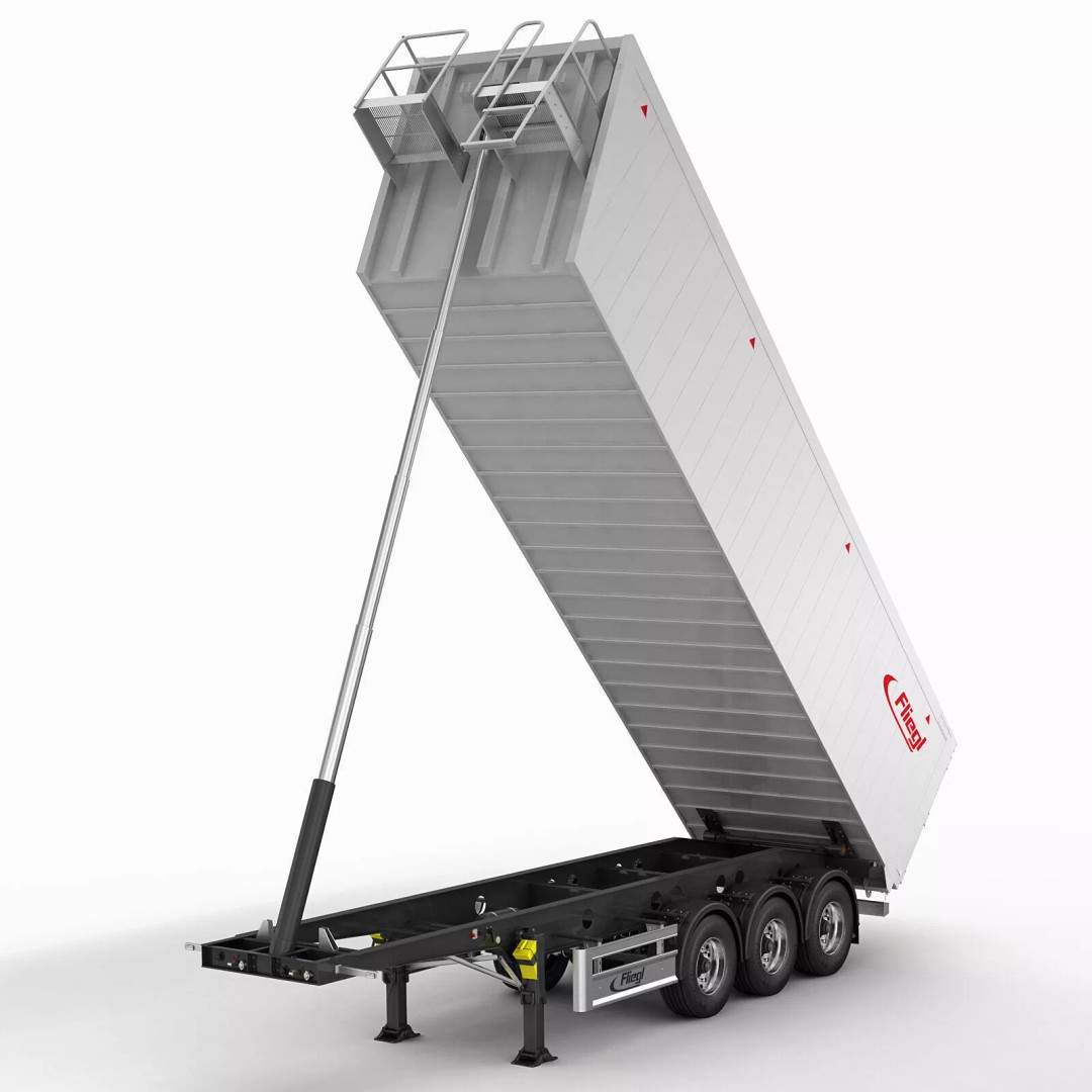 Trailer Grain-Carrier 3D Model – High Poly Vehicle Asset, FBX, OBJ - View 8