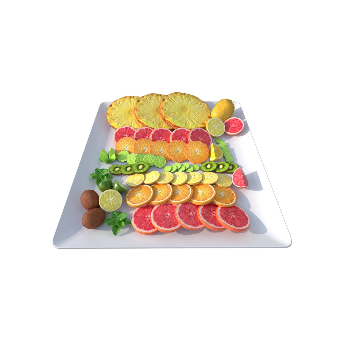 Citrus Slice 3D Model – Low Poly Fruit Collection, PBR Textures - View 19