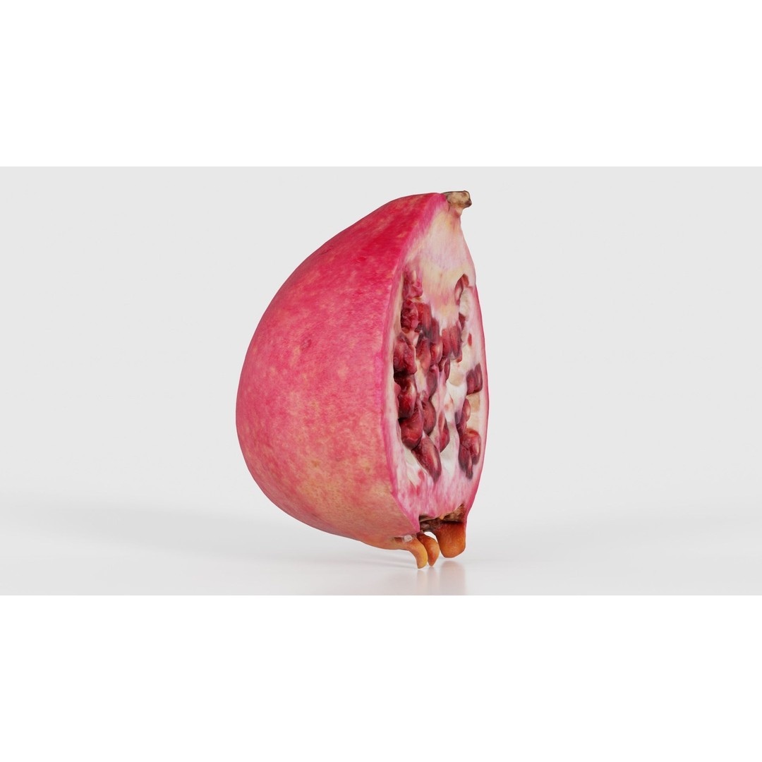 Pomegranate Half 3D Model – Low Poly Game Asset, FBX, PBR Textures - View 18