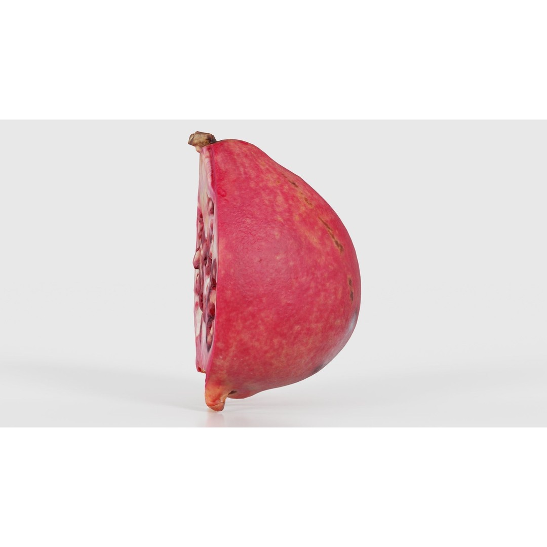 Pomegranate Half 3D Model – Low Poly Game Asset, FBX, PBR Textures - View 25