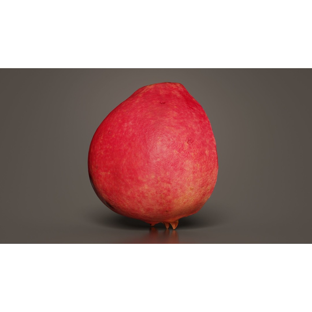 Pomegranate Half 3D Model – Low Poly Game Asset, FBX, PBR Textures - View 3