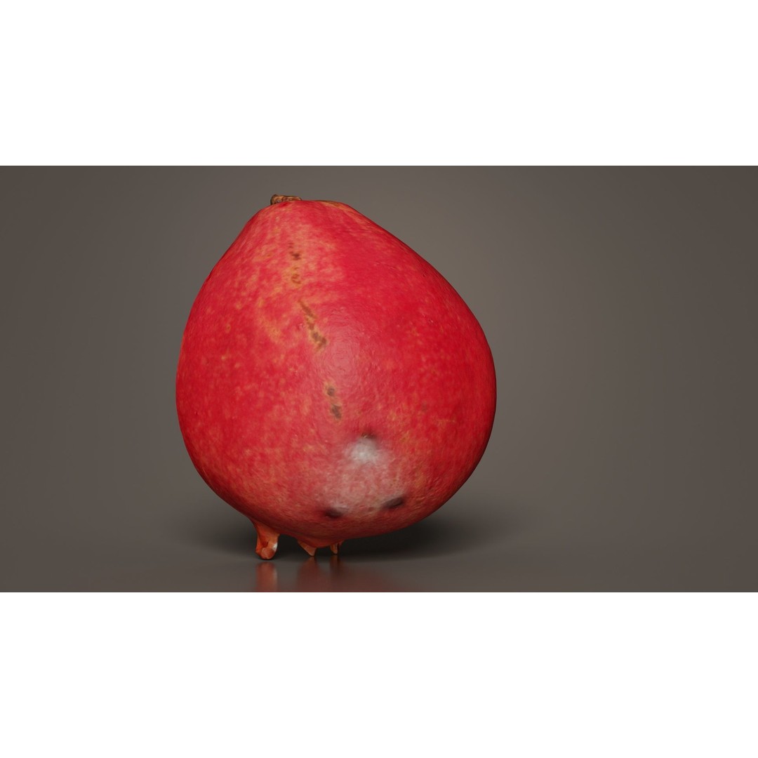 Pomegranate Half 3D Model – Low Poly Game Asset, FBX, PBR Textures - View 7