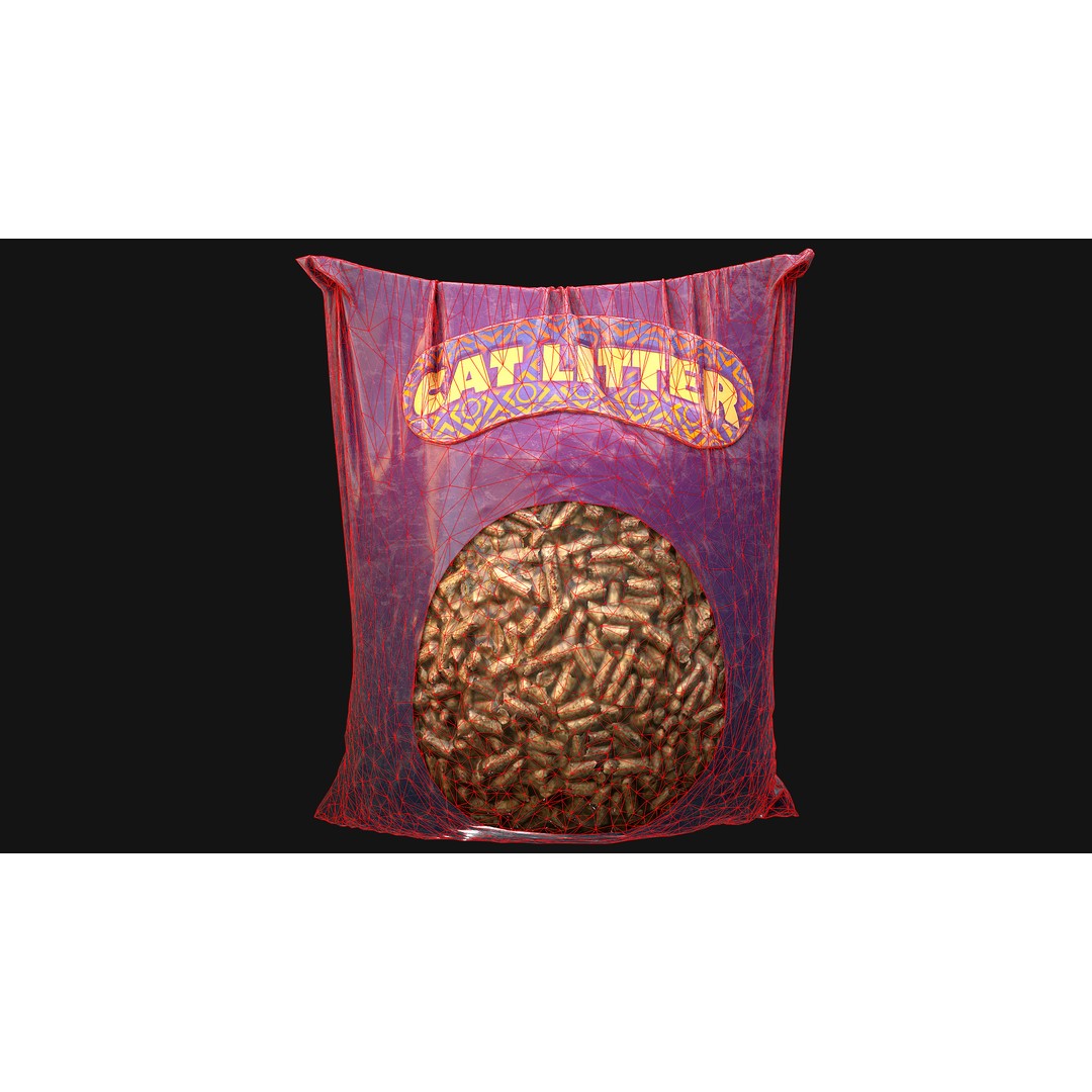 Stylized Cat Litter 3D Model – Low Poly PBR Game Asset, FBX - View 24
