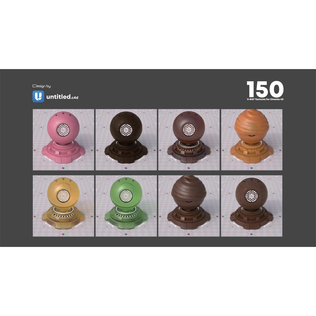 V-Ray Texture Pack 3D Model – 150 Seamless Textures for Cinema 4D - View 13