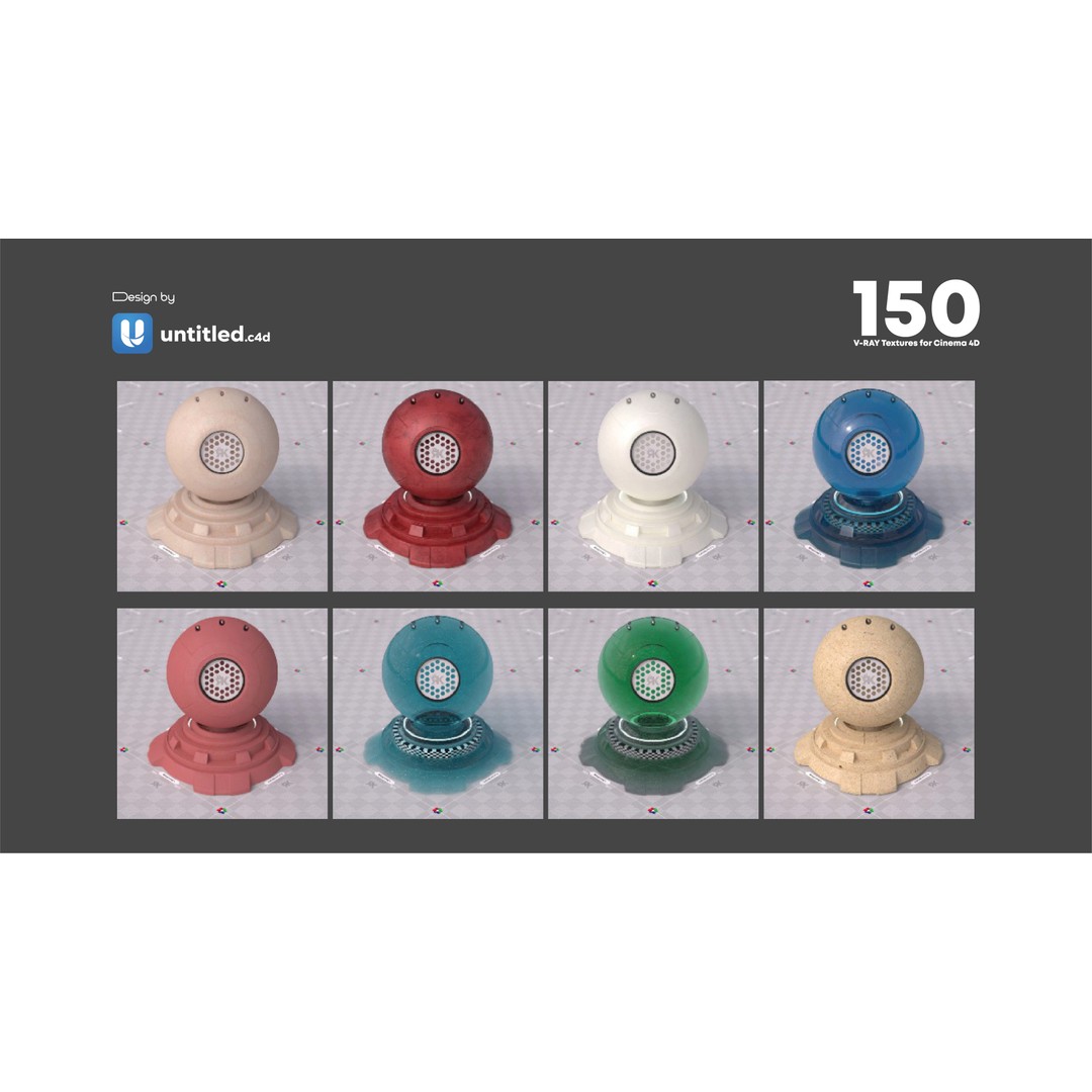 V-Ray Texture Pack 3D Model – 150 Seamless Textures for Cinema 4D - View 14