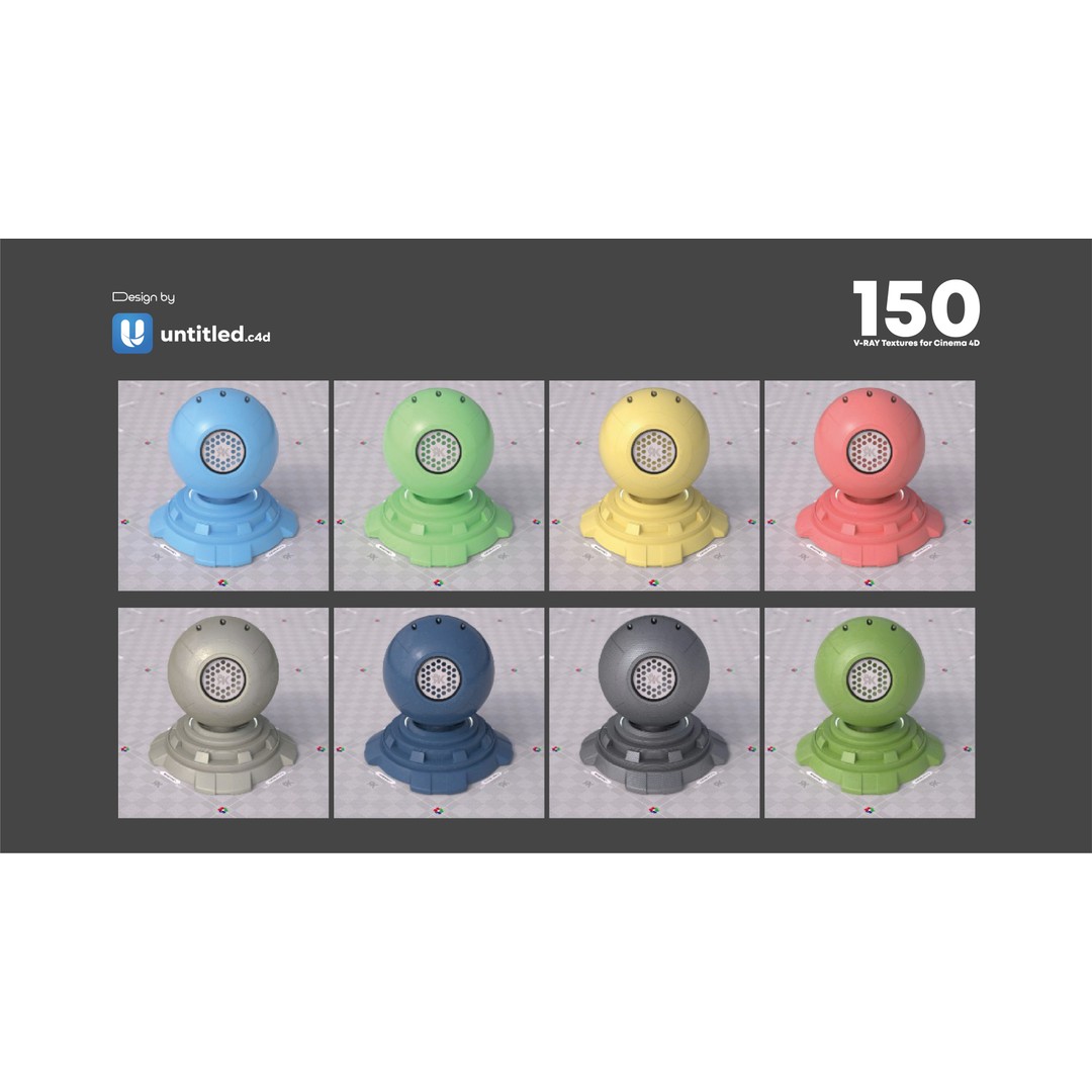 V-Ray Texture Pack 3D Model – 150 Seamless Textures for Cinema 4D - View 4