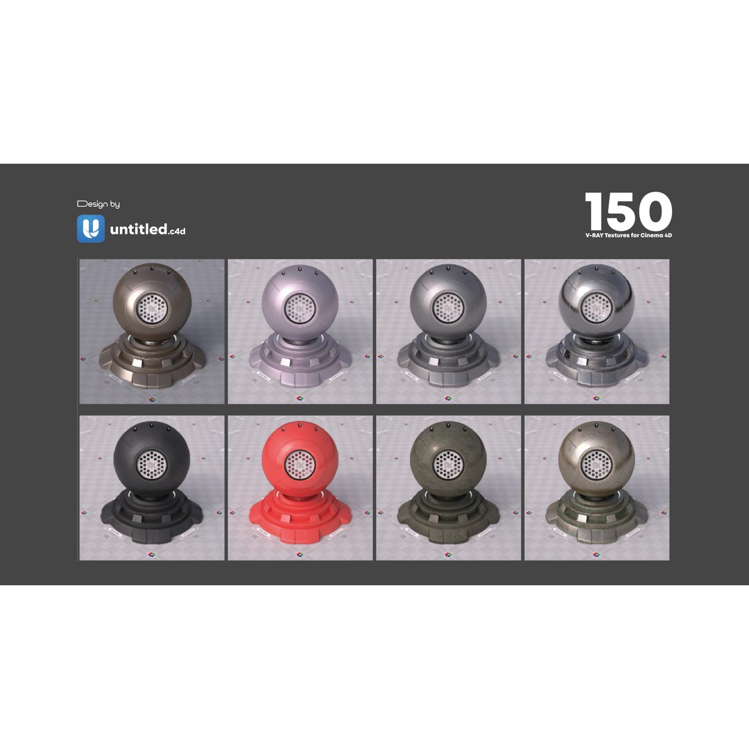V-Ray Texture Pack 3D Model – 150 Seamless Textures for Cinema 4D - View 5