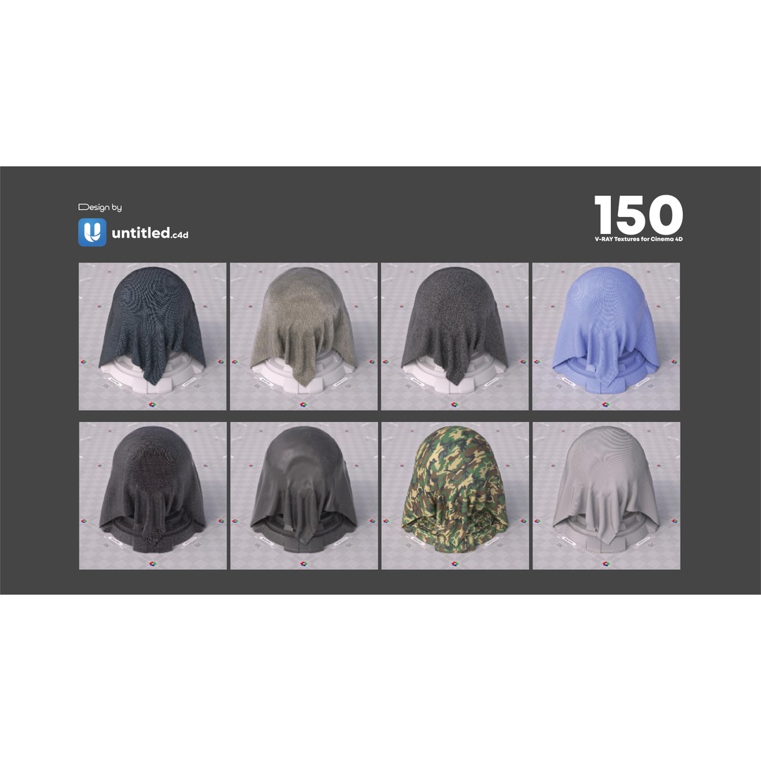V-Ray Texture Pack 3D Model – 150 Seamless Textures for Cinema 4D - View 8