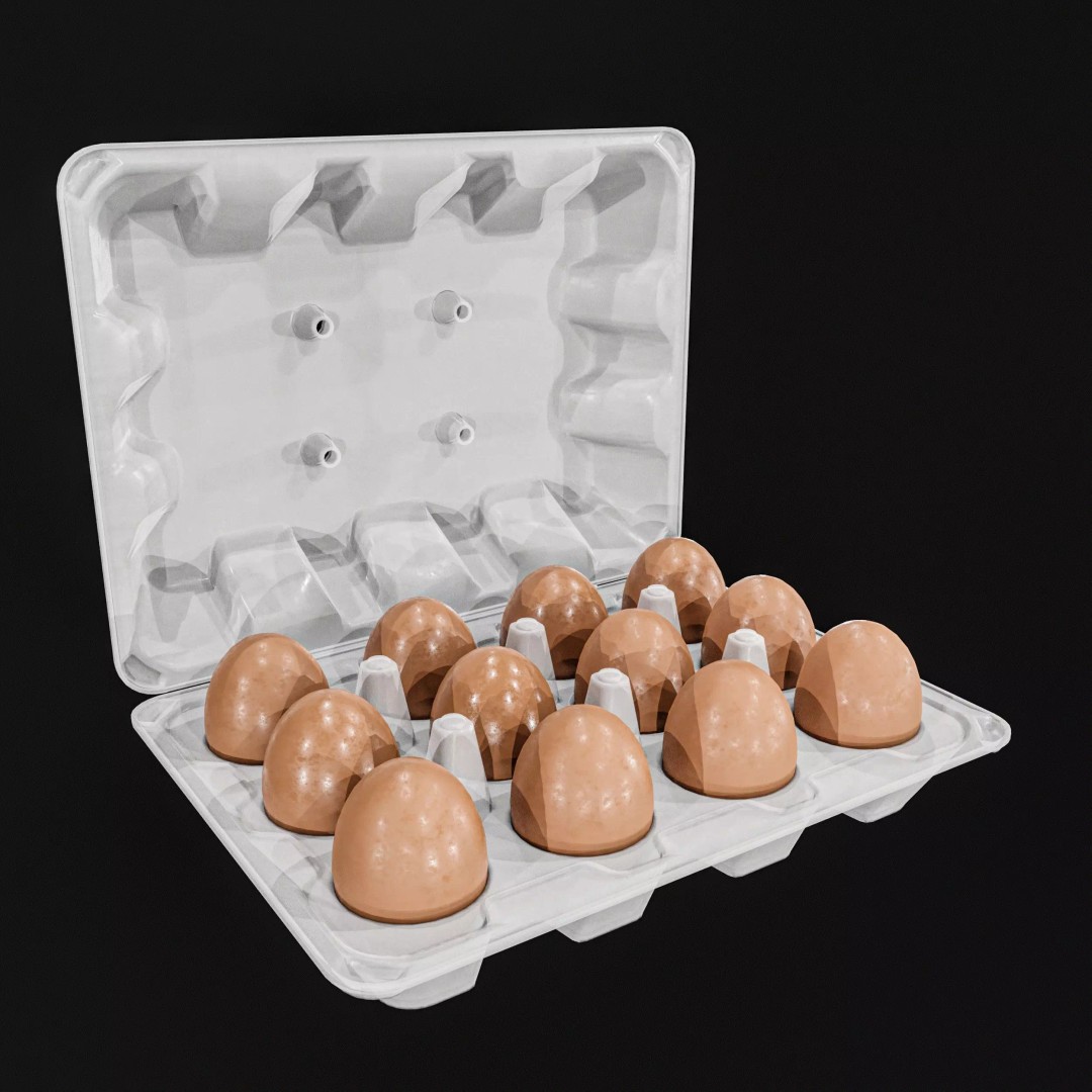 Eggs 3D Model – Low Poly Game Asset with PBR Textures, FBX - View 19