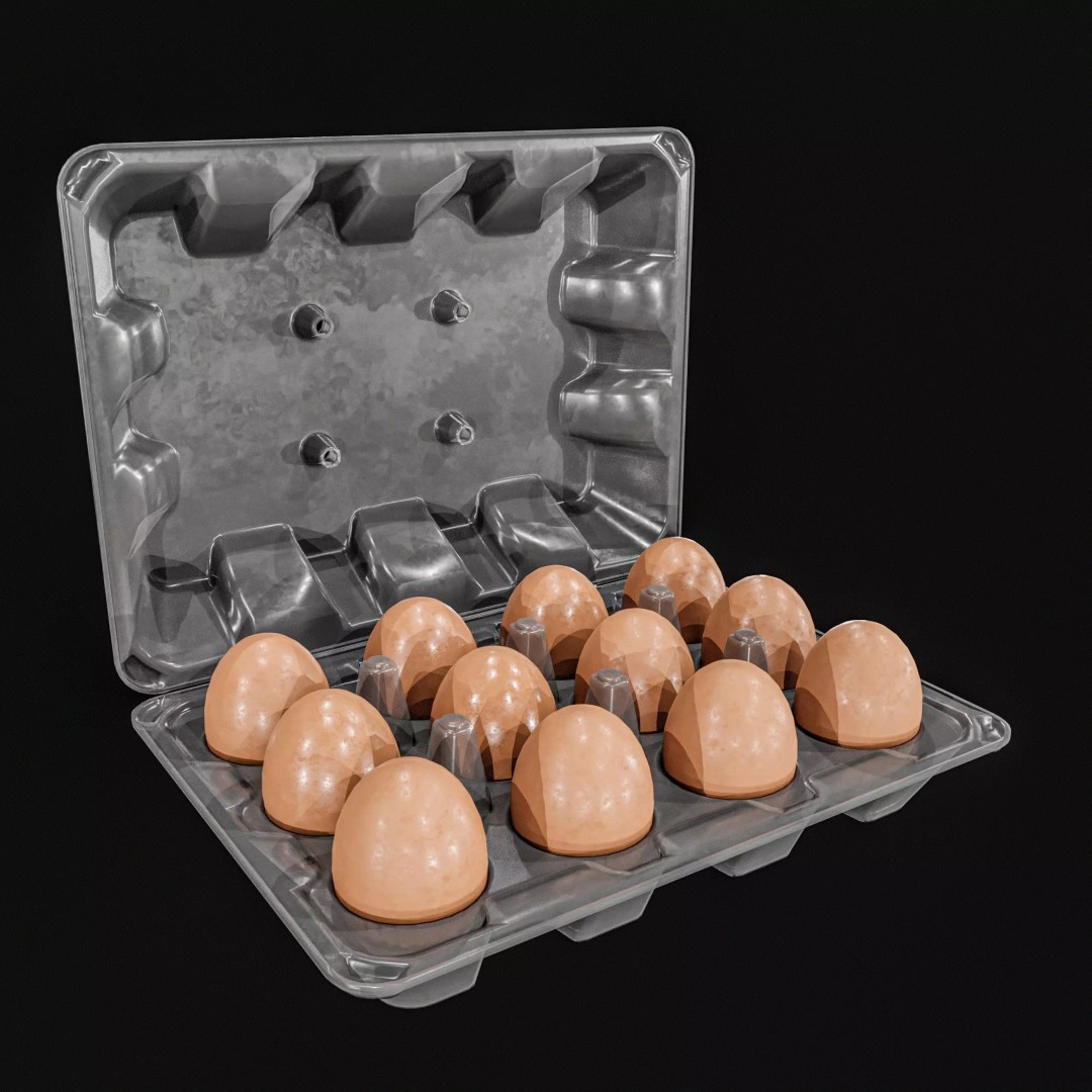 Eggs 3D Model – Low Poly Game Asset with PBR Textures, FBX - View 22